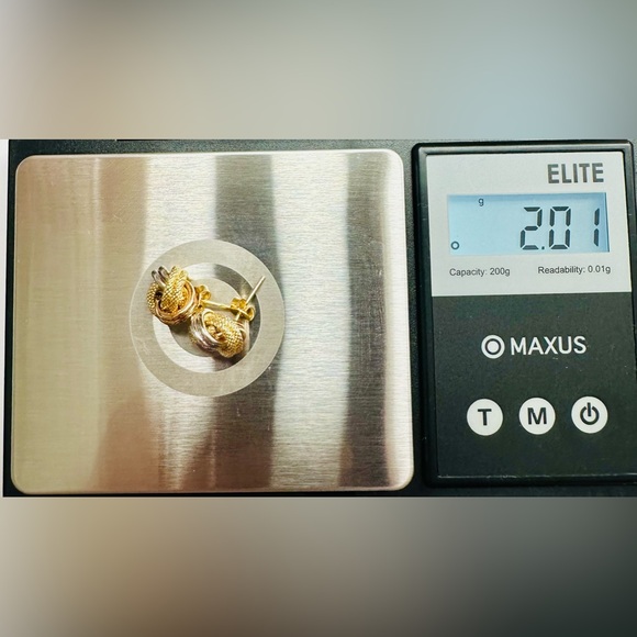 Tricolor Knot Earrings. 💛 Real 18(18k) Karat Solid Gold Jewelry - Picture 14 of 14